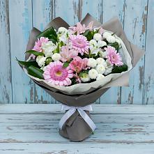 Букет цветов из:  Герберы, Альстромерии и Хризантемы #REPLACE_PRED# Ижморском