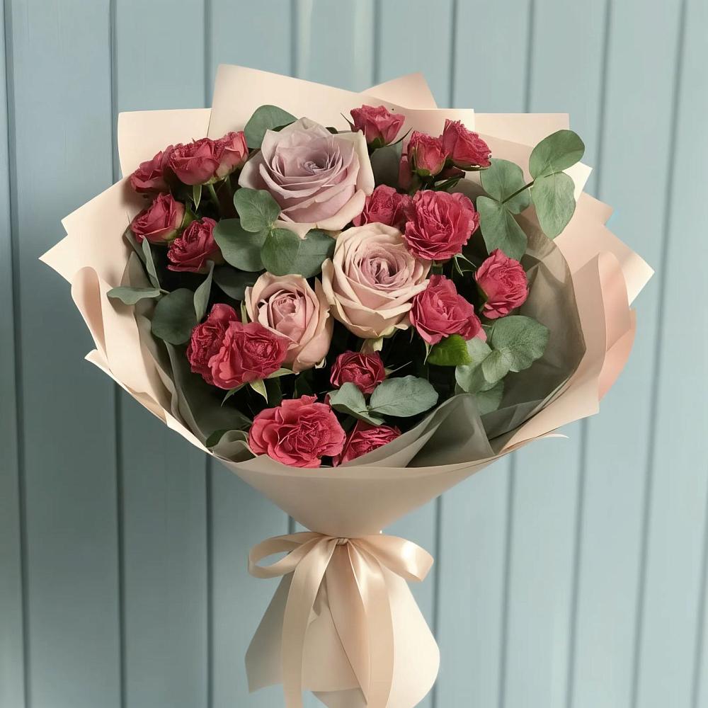 Букет цветов из: Гвоздики и Розы в Ижморском