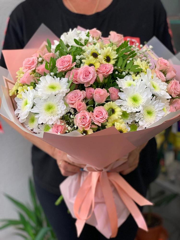 Букет цветов из: Розы и Хризантемы в Ижморском