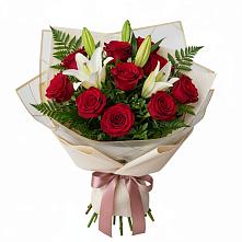 Букет цветов из:  Лилии и Розы #REPLACE_PRED# Ижморском