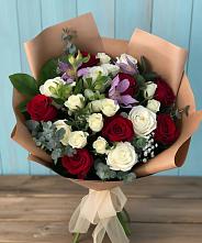 Букет цветов из:  Розы и Альстромерии в Ижморском