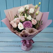 Букет цветов из:  Розы и Лизиантусы в Ижморском