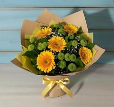 Букет цветов из:  Герберы и Хризантемы #REPLACE_PRED# Ижморском