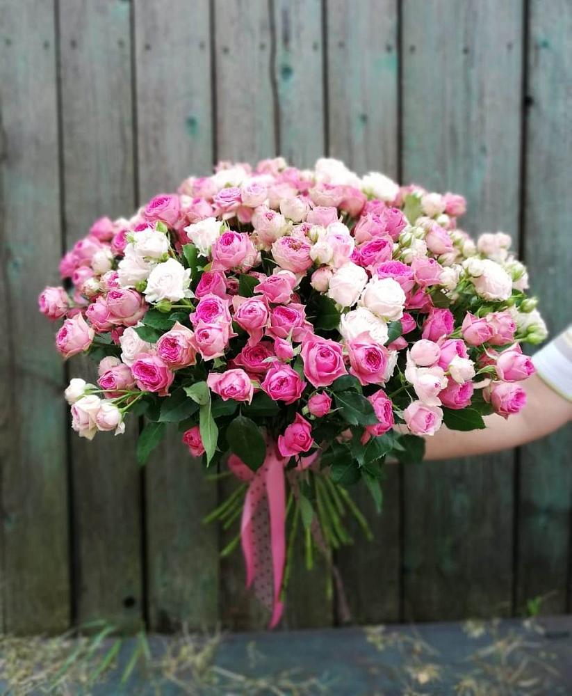 Букет Розовые кустовые розы Натали и Лав Лидия в Ижморском