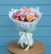 Букет цветов из:  Хризантемы и Розы в Ижморском