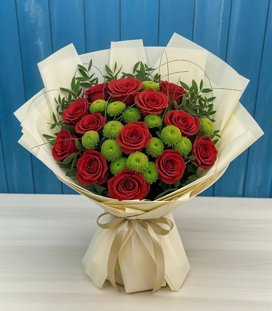 Букет цветов из: Розы и Хризантемы в Ижморском