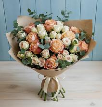 Букет цветов из:  Альстромерии и Розы #REPLACE_PRED# Ижморском