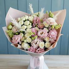 Букет цветов из:  Альстромерии и Розы в Ижморском